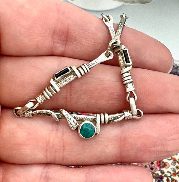 Delicate Southwestern Sterling, Chrysocolla, and … - image 3