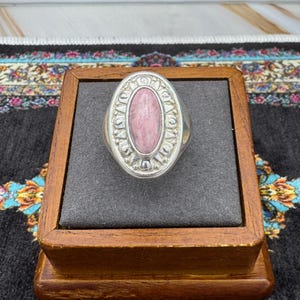 Vintage Carolyn Pollack Relios Rhodochrosite Ring - Size 6