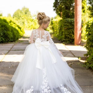 Communion dress with train shop