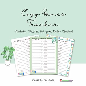 Cozy Video Game Tracker - Printable Download | PDF A4 & A5 Sizes | 3 Styles | Bullet Journal | Tracker | 2023 Tracker | Daily Planner