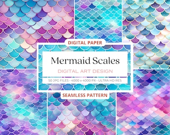 50 Shimmering Mermaid Scales Abstract Seamless Pattern, Alcohol Ink Art, Invitation Paper, Lavender Colors, Digital paper, Commercial Use