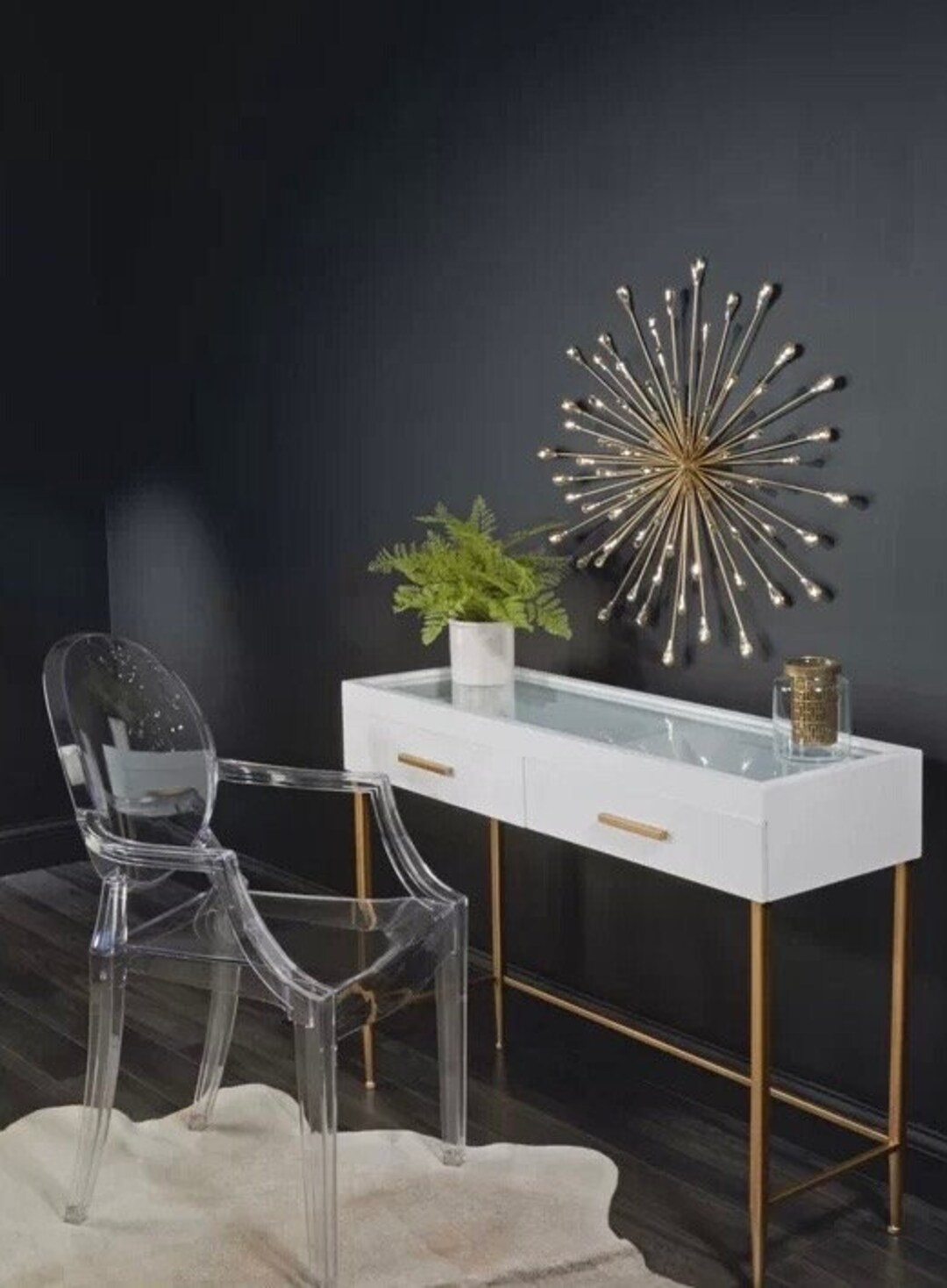 Star Burst Wall Art Minimalist Wall Art Gold Metal Wall Etsy