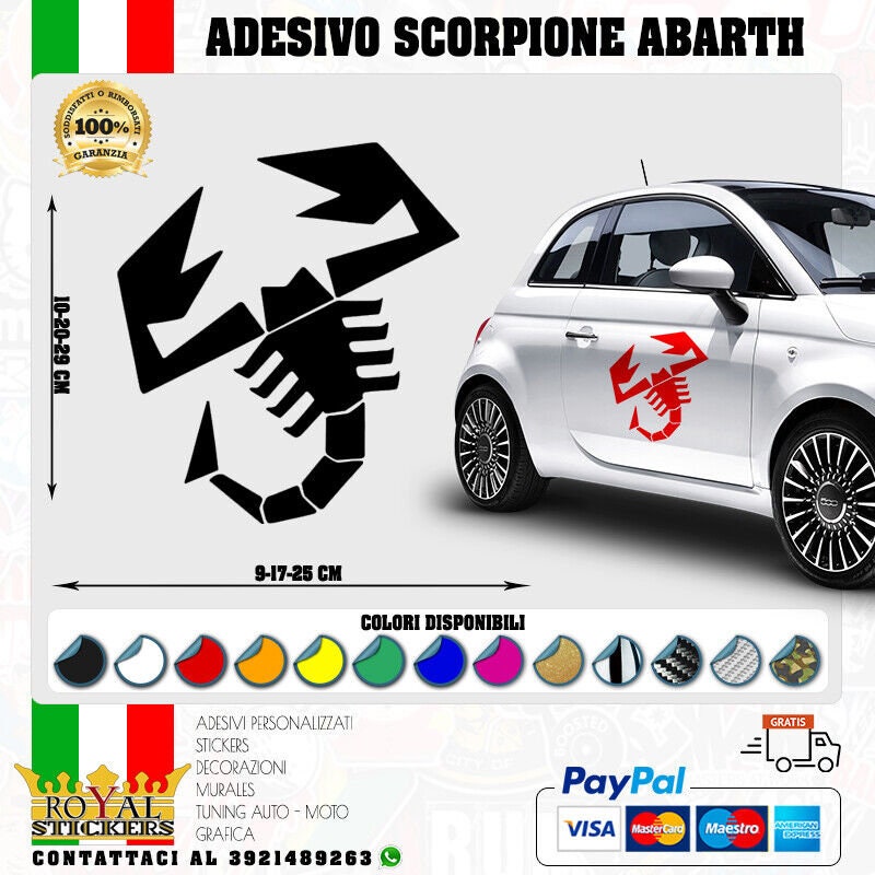 Fiat 500 Abarth Ferrari Funny Vinyl Decal Stickers - Set of 3 - Decals,  Stickers & Vinyl Art, Facebook Marketplace