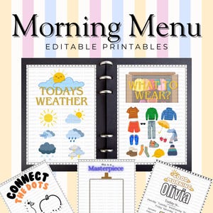 Morning Menu Printable – Fun & Engaging Daily Learning Pages