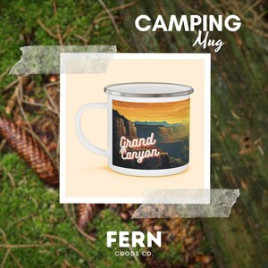 Canyon Dreams: Grand Canyon Enamel Camping Mug | FERN Goods Co.