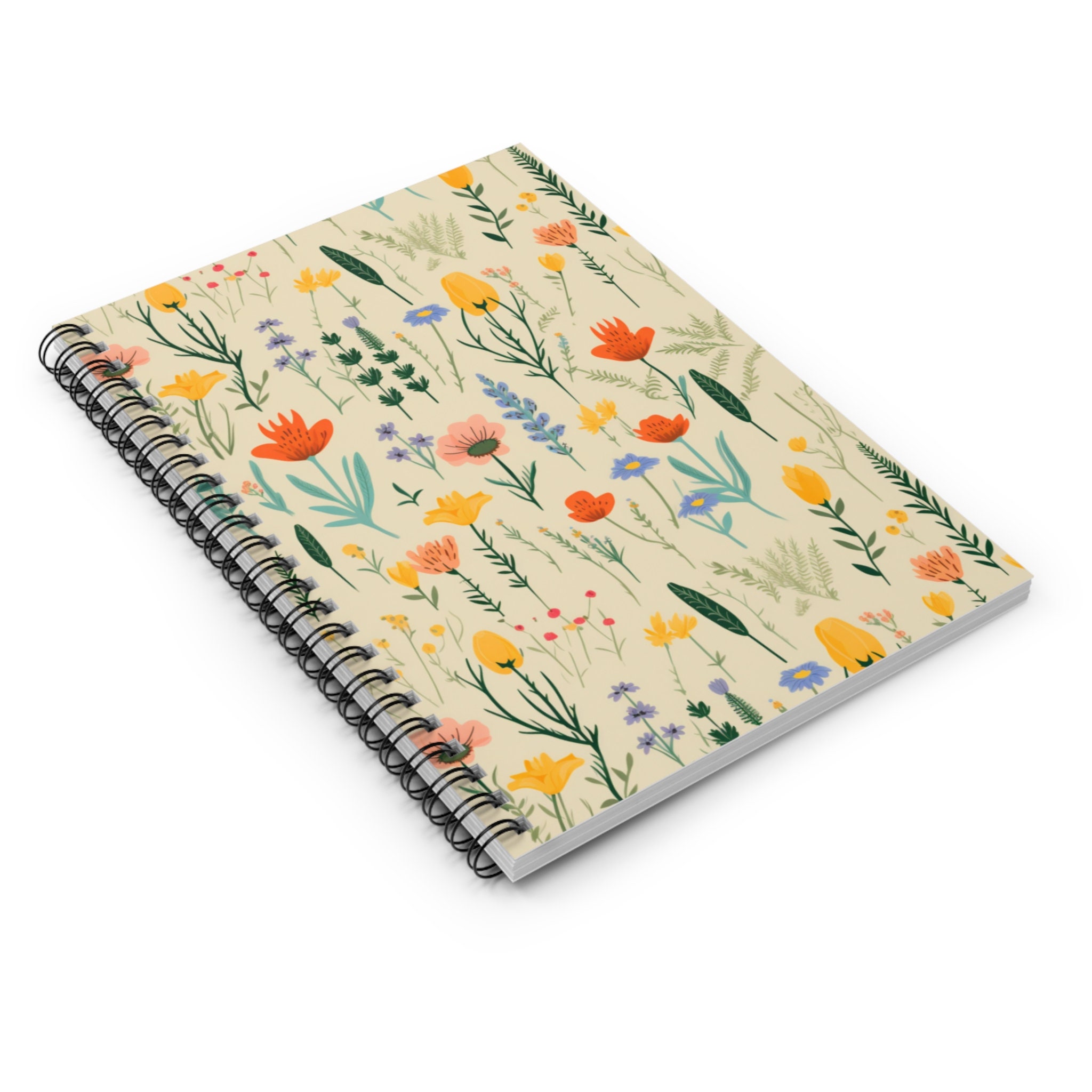 Wildflower Dreams: Nature Inspired Spiral Notebook - Ruled Line | FERN ...