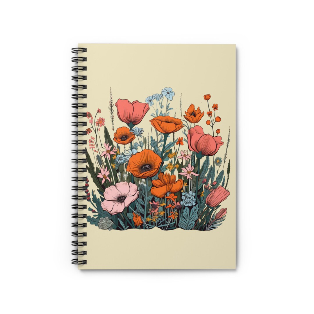Floral Splendor: Wildflower Inspired Spiral Notebook - Ruled | FERN ...