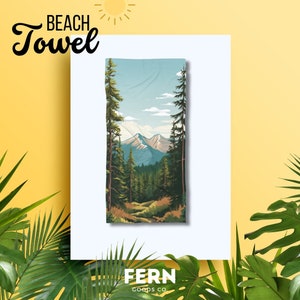 Mountain Pines Beach Towel 30 x 60 | FERN Goods Co.