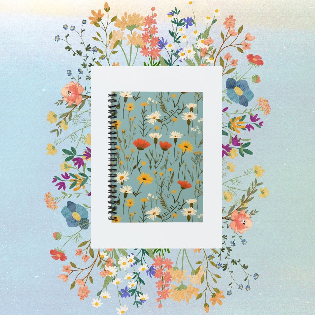 Wildflower Haven: Nature Inspired Spiral Notebook - Ruled Line | FERN ...