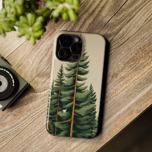 Custodia rigida Pine Sketches MagSafe per iPhone / iPhone 13/14/15 - mini/plus/pro/pro max / FERN Goods Co.