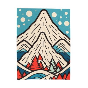 Winter Peaks Velveteen Plush Blanket - 60&quot; x 80&quot; | FERN Goods Co.