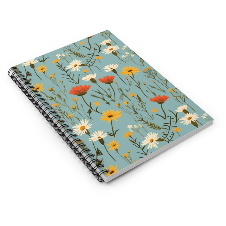 Wildflower Haven: Nature Inspired Spiral Notebook - Ruled Line | FERN ...