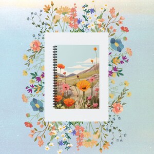 Nature&#39;s Symphony: Wildflower Inspired Spiral Notebook - Ruled Line | FERN Goods Co.