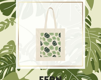 Monstera Enchantment: Cotton Canvas Tote Bag | FERN Goods Co.