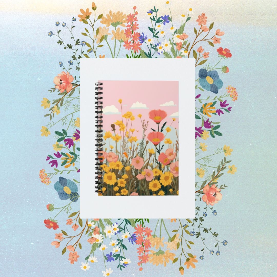 Wildflower Delight: Nature Inspired Spiral Notebook - Ruled Line | FERN ...