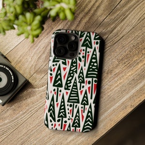 Custodia rigida per iPhone MagSafe Abstract Pine Trees / iPhone 13/14/15 - mini/plus/pro/pro max / FERN Goods Co.