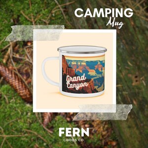 Canyon Magic: Grand Canyon Enamel Camping Mug | FERN Goods Co.