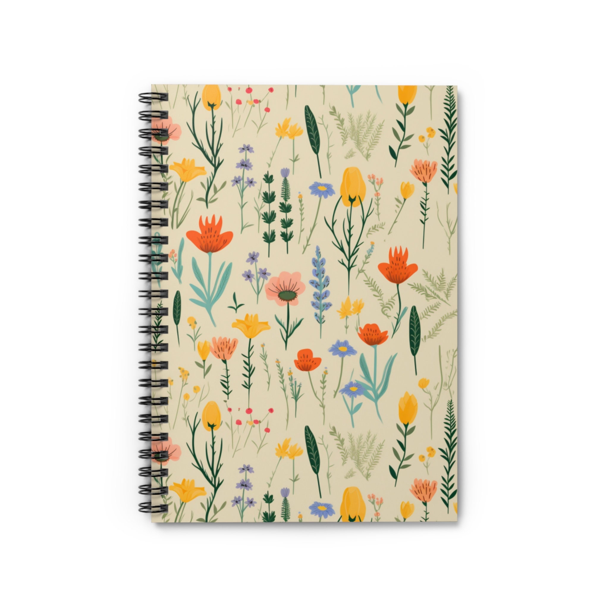 Wildflower Dreams: Nature Inspired Spiral Notebook - Ruled Line | FERN ...