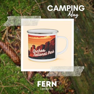 Arches Oasis: Enamel Camping Mug | FERN Goods Co.