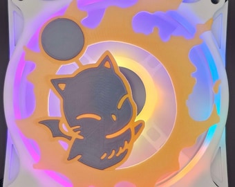 Final Fantasy XIV 14 FFXIV Moogle Meteor Custom 3D Printed Artisan Gaming Computer Fan Grill - 10th Anniversary Edition -