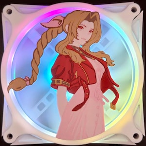 Final Fantasy VII FF7 Remake Rebirth Aerith Gainsborough Custom 3D Printed Artisan Gaming Computer Fan Grill