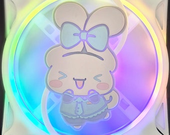 Hatsune Miku x Sanrio Cinnamoroll Custom 3D Printed Artisan Gaming Computer Fan Grill - Cinnamoroll Bow Edition -