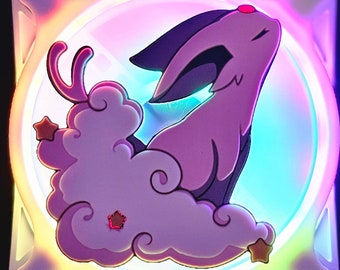 Pokemon Espeon Cloud & Stars Custom 3D Printed Artisan Gaming Computer Fan Grill - Classic Edition -
