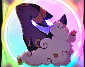 Pokemon Umbreon Cloud & Stars Custom 3D Printed Artisan Gaming Computer Fan Grill - Classic Edition -