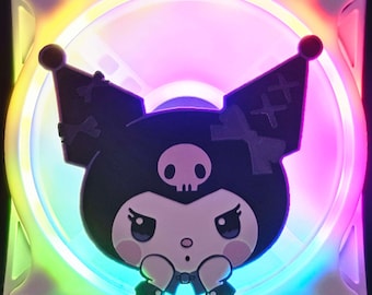 Sanrio Kuromi Custom 3D Printed Artisan Gaming Computer Fan Grill - Bust Edition -