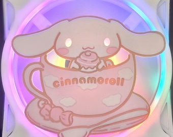 Sanrio Cinnamoroll Cafe Custom 3D Printed Artisan Gaming Computer Fan Grill