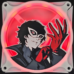 Persona 5 Joker Phantom Thieves P5 Custom 3D Printed Artisan Gaming Computer Fan Grill