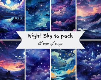 Night Sky digital print commercial use