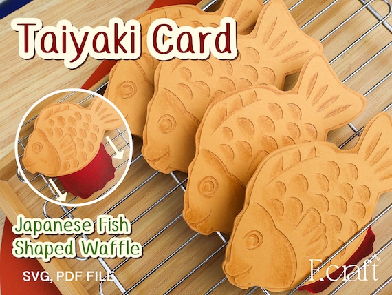 Taiyaki Card, Happy Birthday Papercraft Template (SVG, PDF) - Etsy