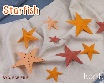 DIY Papercraft Starfish Template (PDF, SVG)