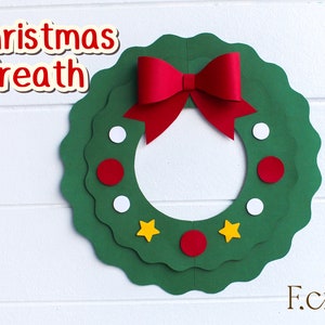 Papercraft Christmas Wreath DIY decor,Christmas decorations,Christmas ornament