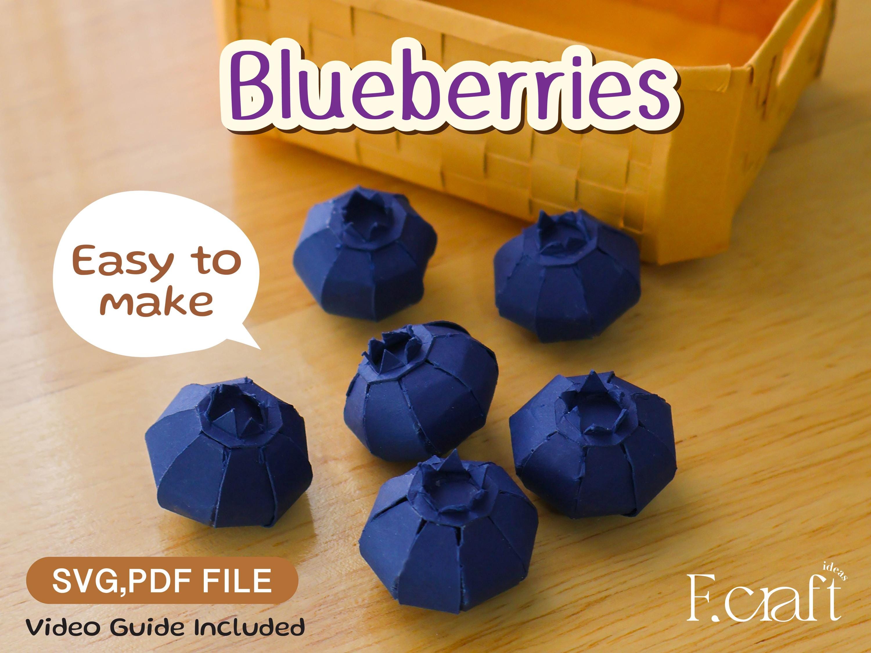 Paper Chain Blueberry DIY Papercraft Blueberries Template (PDF, SVG) - Etsy
