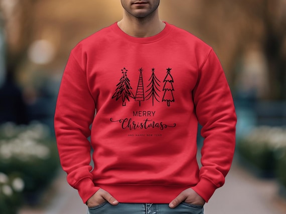 Lineart Freestyle Concept Minimal Christmas Felpe Chic Divertenti Uomo Donna Bambini Famiglia Natale Vacanza Regalo Maglione Etsy Italia