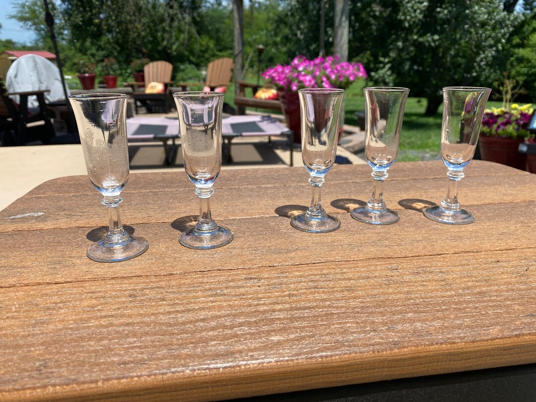 Vintage Liquor Shot Glasses Set Etsy