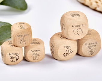 Personalisierte Holz Datum Nacht Würfel/Cube Spiel wählen Sie Ihre perfekte  Datum Nächte / Nächte zusammen. Valentinstag/Hochzeit/Jubiläumsgeschenk -  .de