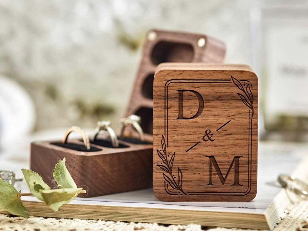 Custom Wedding Ring Boxwood Ring Boxpersonalized Engagement Etsy