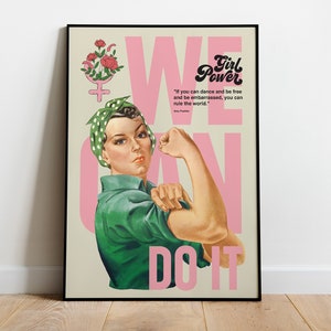 Female Power Retro Poster  Vintage posters decor, Retro poster