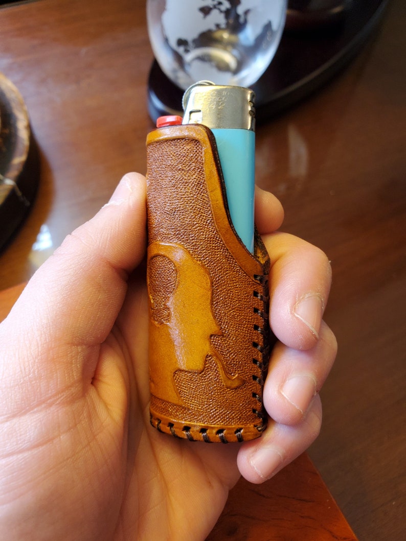 Custom Leather Lighter Case BIC Size Etsy