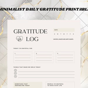 Printable Daily Gratitude Journal Template - Etsy