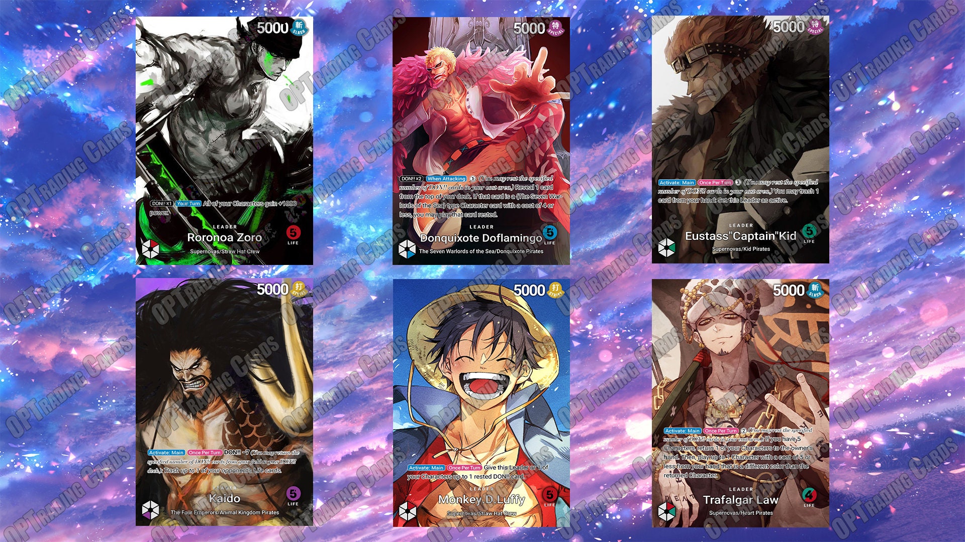 Custom Luffy LEADER card / TCG / Character