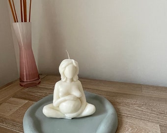 Hand-Poured Mama-to-Be Candle – Pregnant Woman Candle, Unique Maternity Gift, Pregnancy Celebration, Soy Wax Candle, Handcrafted