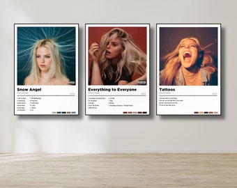 Collection d'affiches numériques Reneé Rapp | Lot de 3 affiches numériques | Posters d'albums numériques | Ensemble d'affiches de musique |