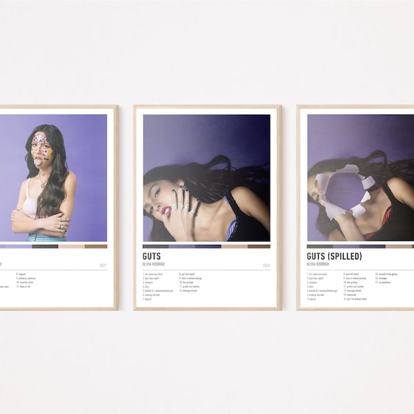 Olivia Rodrigo Digital Poster Collection | Set of 3 Digital Posters | Deluxe Digital Album Posters | Music Poster Set |