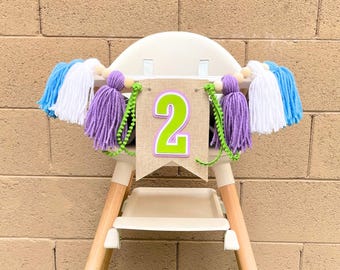 Two Infinity Birthday High Chair Banner | Cartoon Character Banner | 2nd Birthday Boy Banner | Two Infinity Birthday Banner | Toy Cartoon