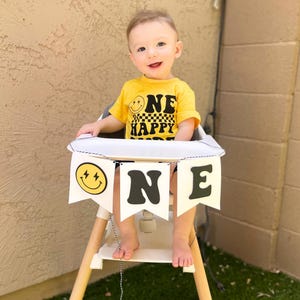 One Happy Dude Banner | One Happy Dude Birthday Banner | One Happy Dude High Chair Banner | One Cool Dude | 1st Birthday Boy Banner