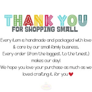 thank you for shopping small